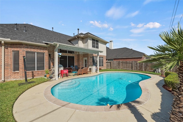 view of pool with a patio