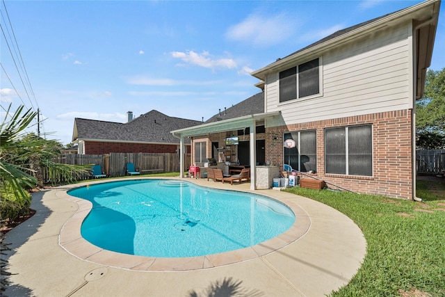 view of pool with a patio area