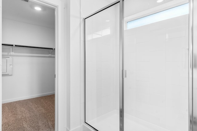 bathroom with walk in shower