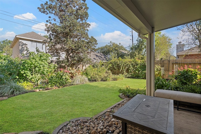 view of yard featuring a patio area