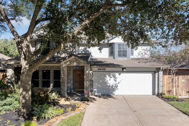 view of front facade with a garage