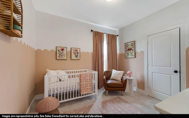 14123 Gingko Ct, Crosby, TX 77532 - bedroom featuring carpet flooring, a nursery area, and baseboards