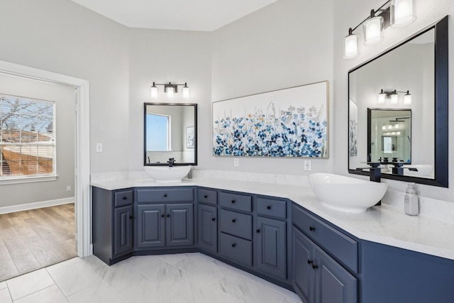 bathroom featuring vanity