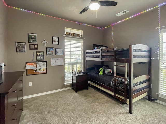 view of carpeted bedroom