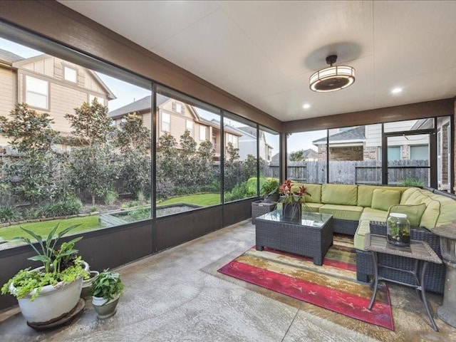 view of sunroom