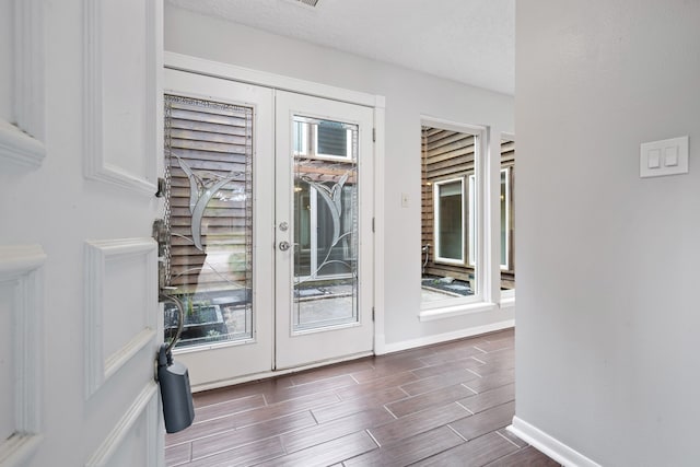 doorway with french doors