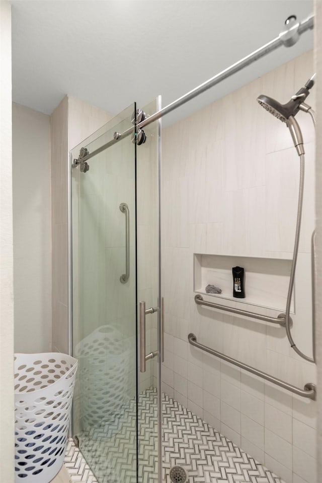 bathroom with an enclosed shower