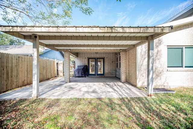 view of patio / terrace with area for grilling