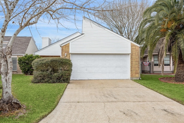 view of property exterior with a lawn