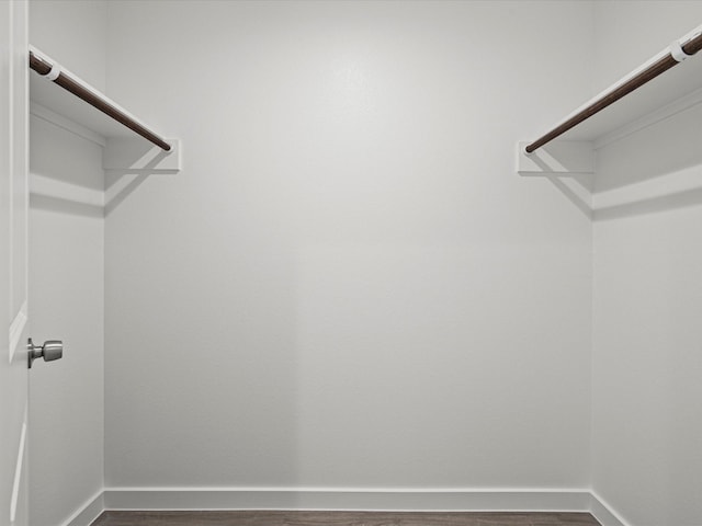 spacious closet featuring hardwood / wood-style flooring