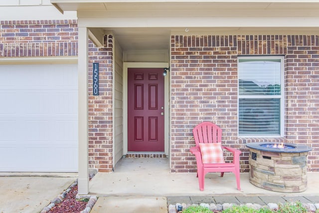 entrance to property with a garage