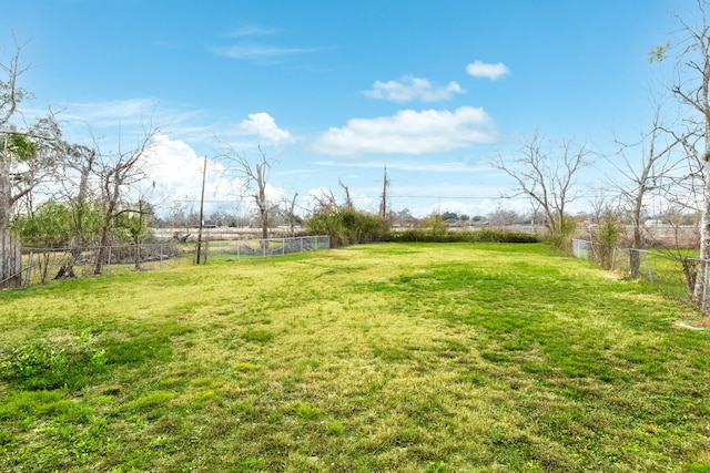 view of yard featuring a rural view