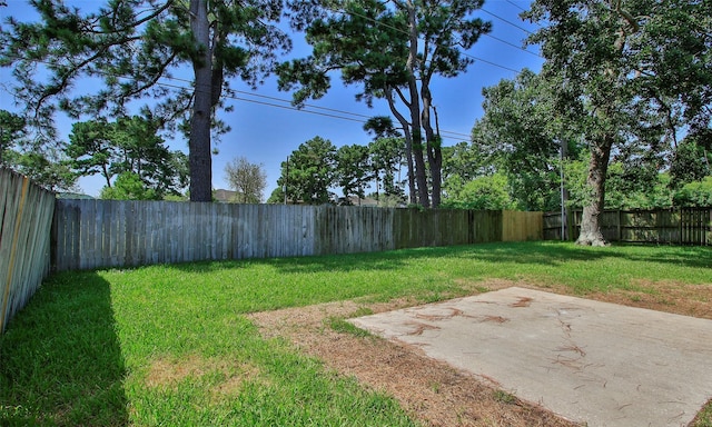 view of yard with a patio