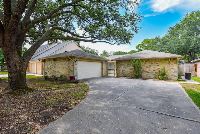 ranch-style house with a garage