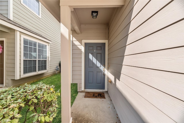 view of doorway to property