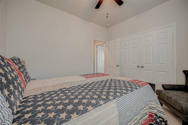 bedroom with ceiling fan