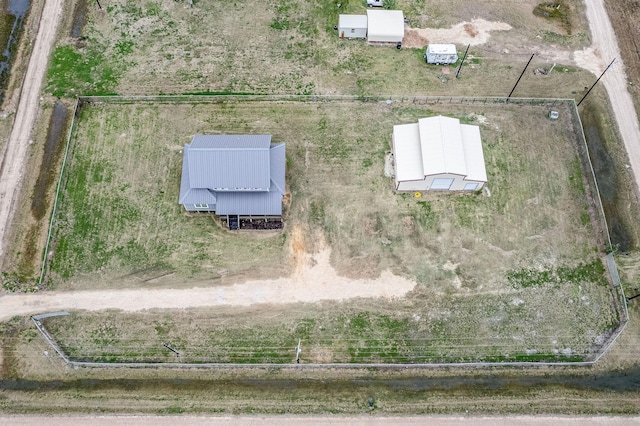 bird's eye view featuring a rural view