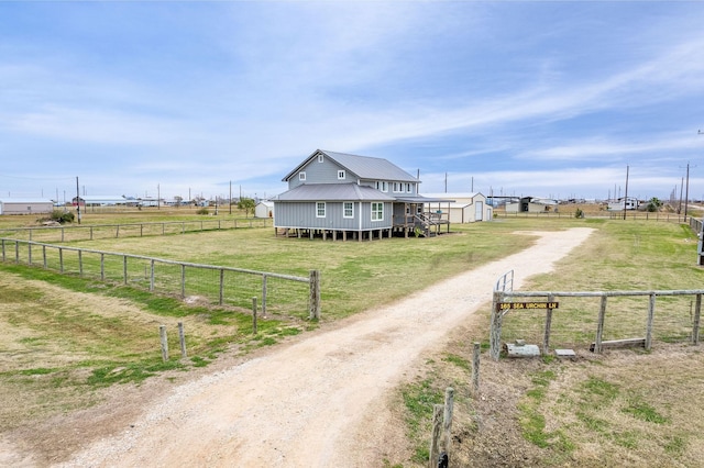 view of street featuring a rural view