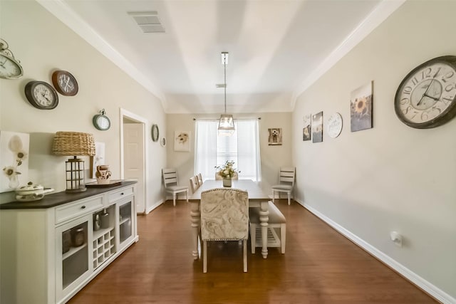 dining room featuring dark wood-type flooring