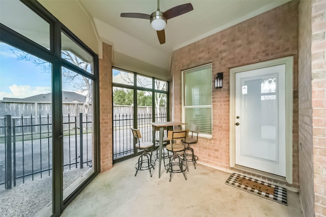 view of sunroom