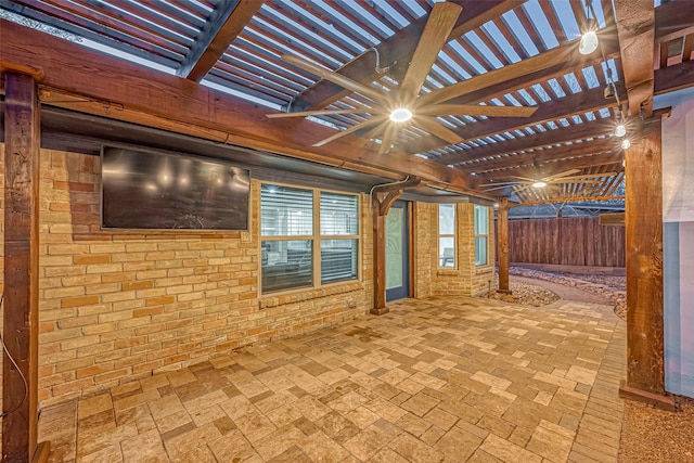 view of patio with a pergola