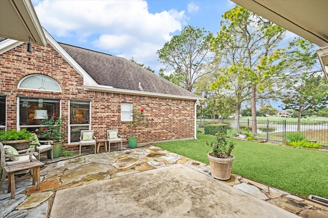 view of patio with fence