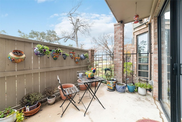 view of balcony