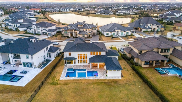 aerial view featuring a residential view