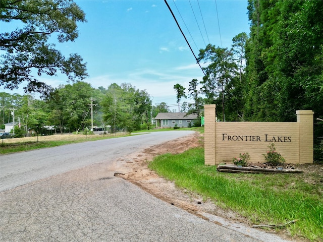 view of community sign