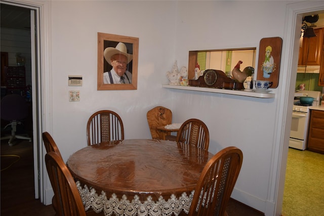 view of dining area