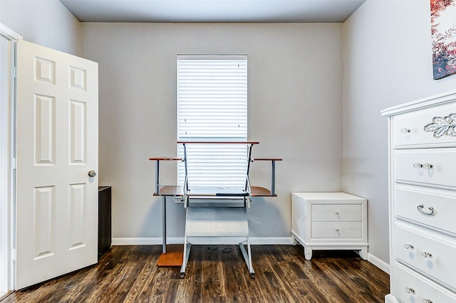 miscellaneous room with dark hardwood / wood-style flooring