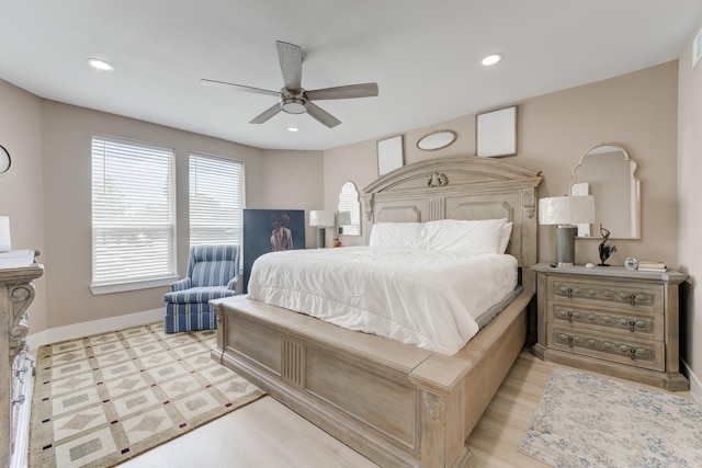 bedroom with ceiling fan