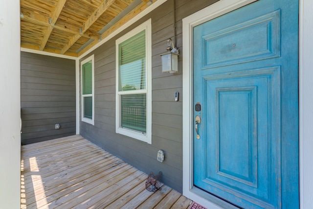 view of doorway to property