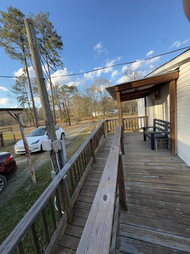 view of wooden terrace