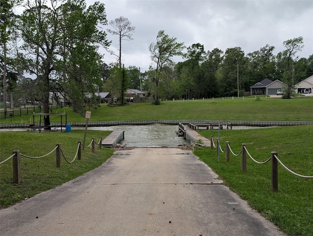 view of road with driveway