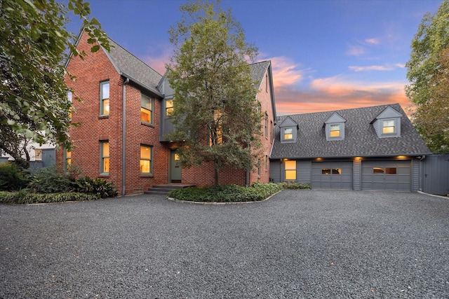 view of front of house featuring a garage