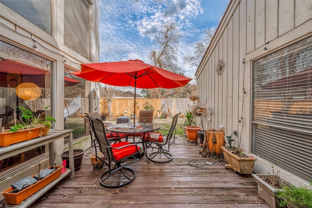 view of wooden deck