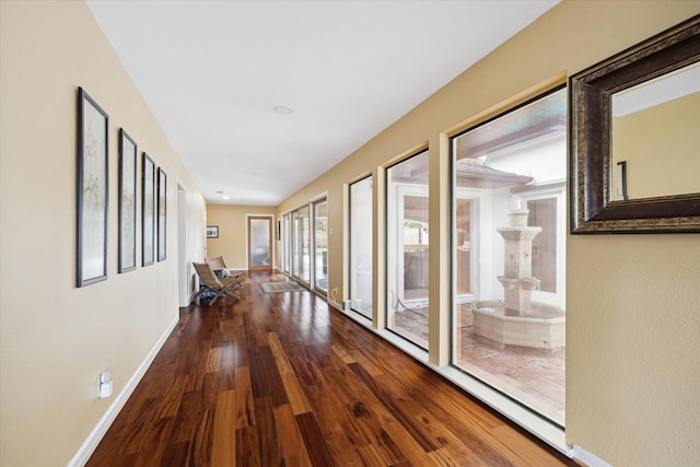 hall featuring hardwood / wood-style floors