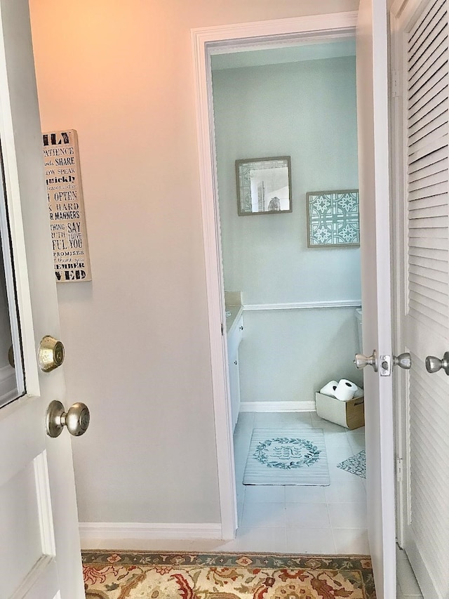 bathroom featuring tile patterned flooring