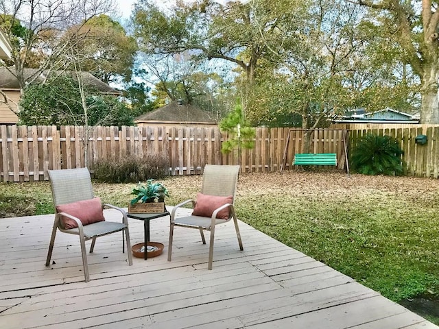 view of wooden deck