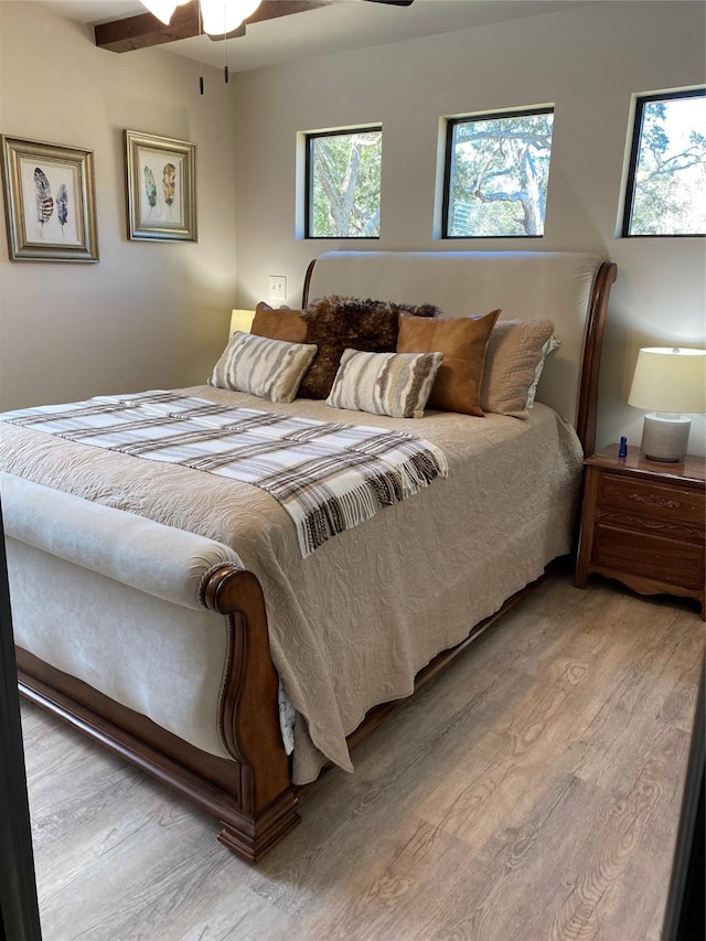TRACT2 Private Road 648th St, Cedar Lake, TX 77414 - bedroom with a ceiling fan and wood finished floors