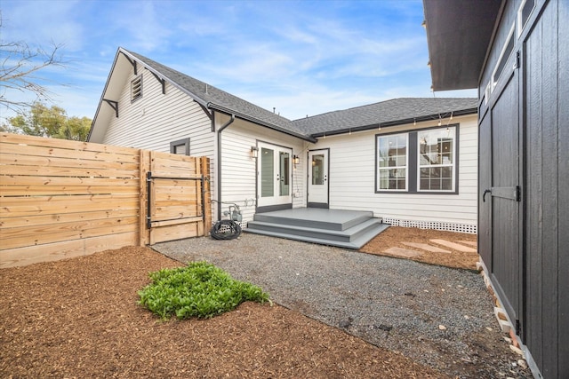 rear view of house with french doors