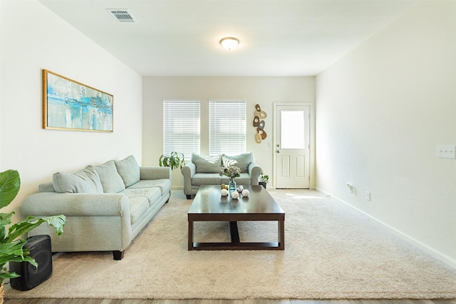 view of carpeted living room