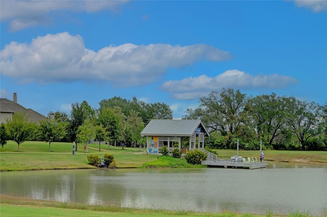 view of water feature