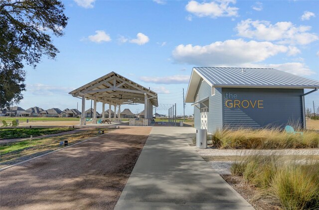 view of community featuring a gazebo