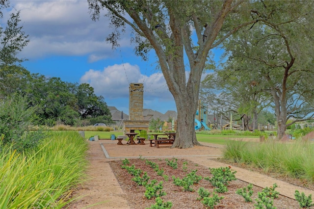 view of yard featuring a playground