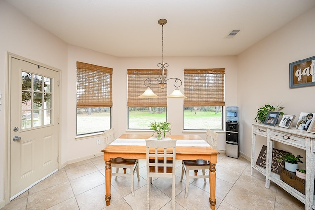 view of tiled dining area