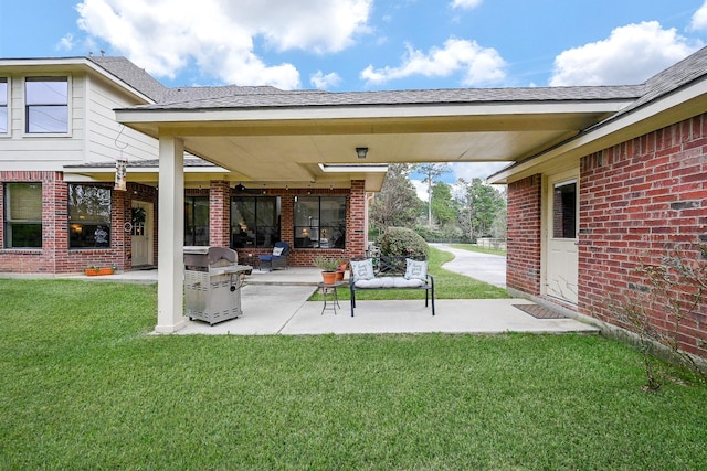 view of patio / terrace featuring area for grilling