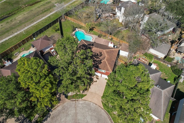 bird's eye view featuring a residential view