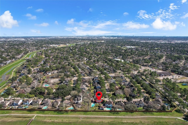 bird's eye view featuring a residential view